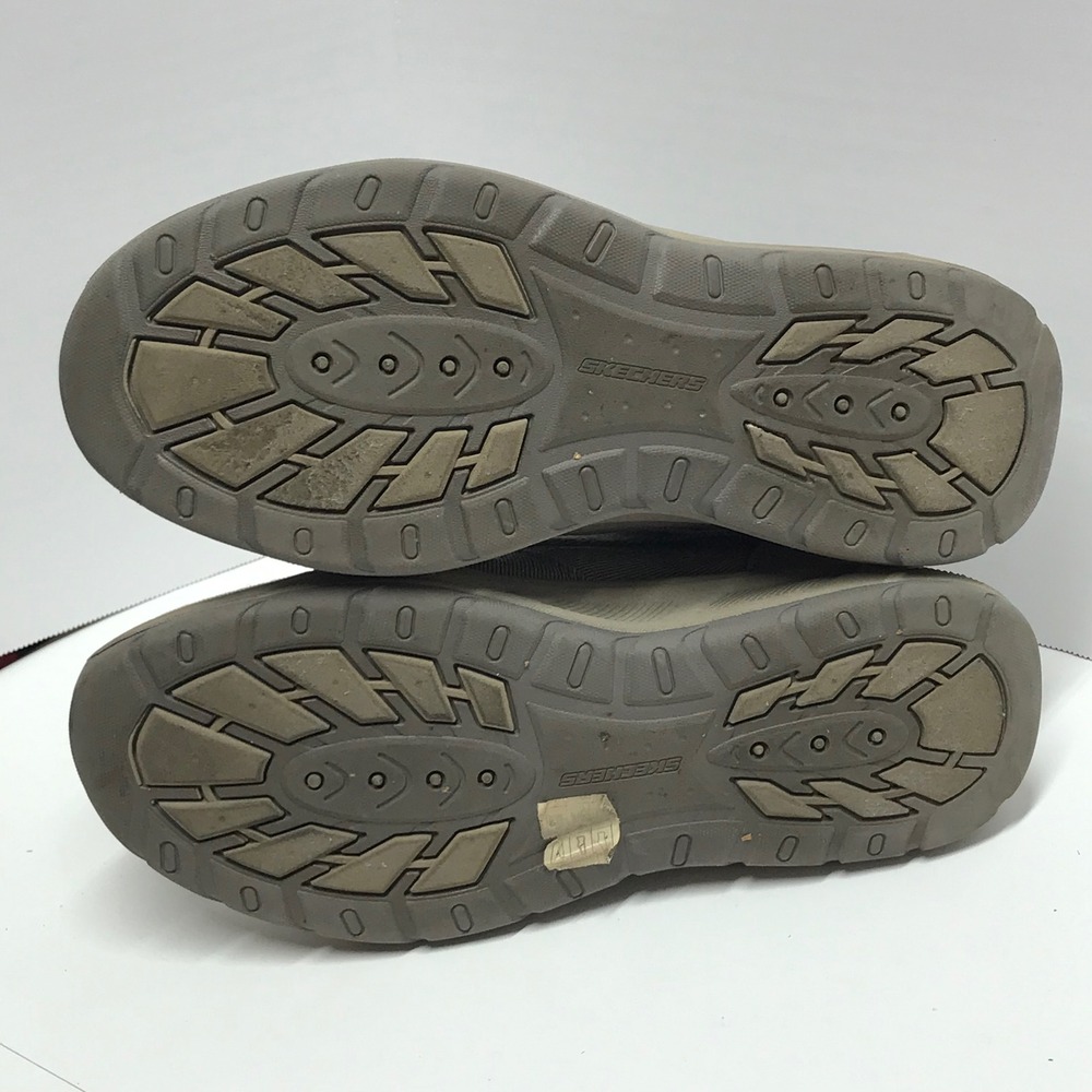 Skechers Mens‎ relaxed fit Canvas Slip On Loafers Khaki Tan Moc Toe Casual Shoes - Picture 5 of 13